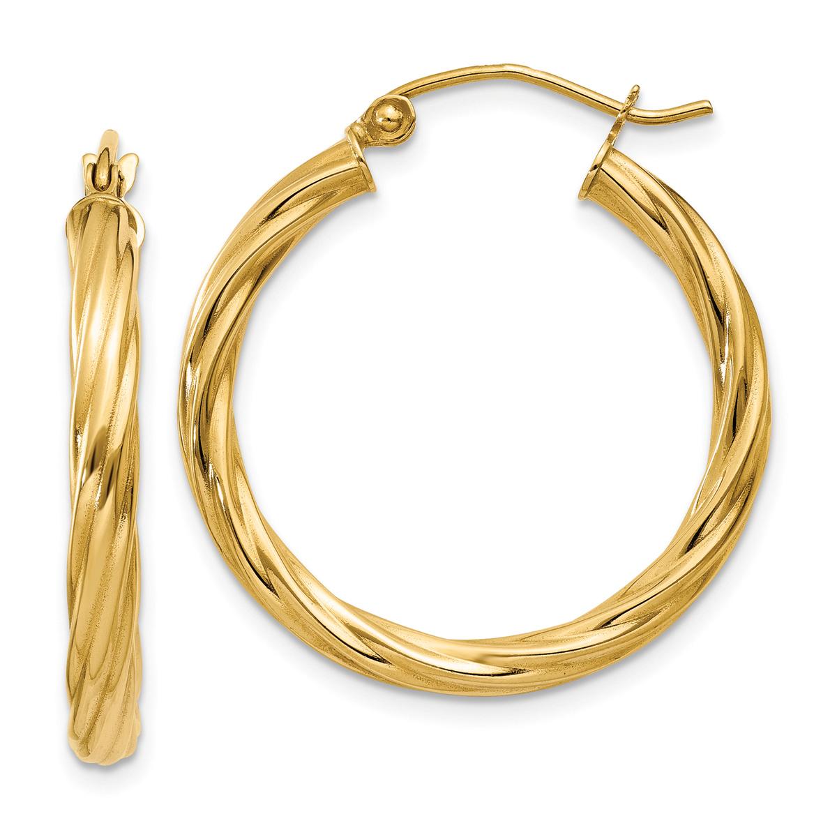 Gold Classics™ 17.5mm Gold Twist Hoop Earrings