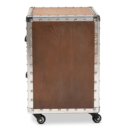 Baxton Studio Avere 2 Drawer Rolling Nightstand