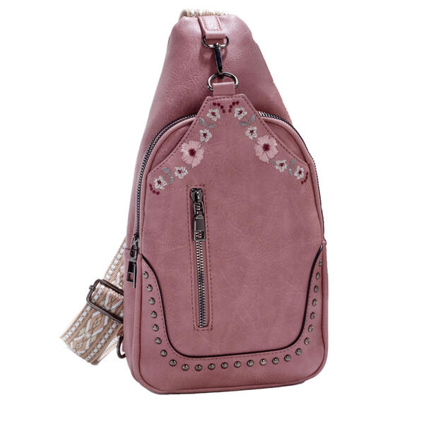 Sam & Hadley Embroidered Sling Bag - image 