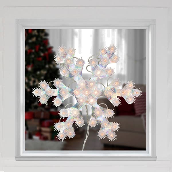 Northlight Seasonal Holographic Snowflake Christmas Window Décor