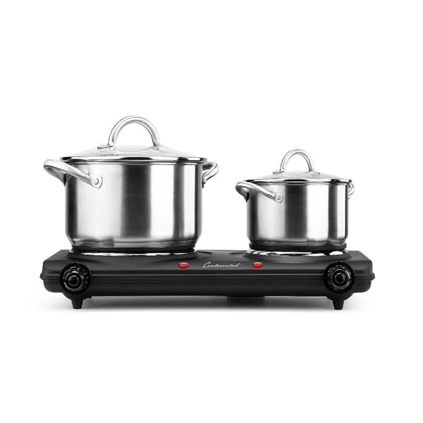 Continental&#40;tm&#41; 1500 Watt Double Burner