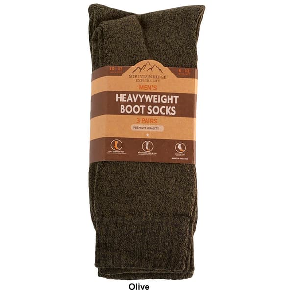 Mens Mountain Ridge® 3pr. Boot Socks