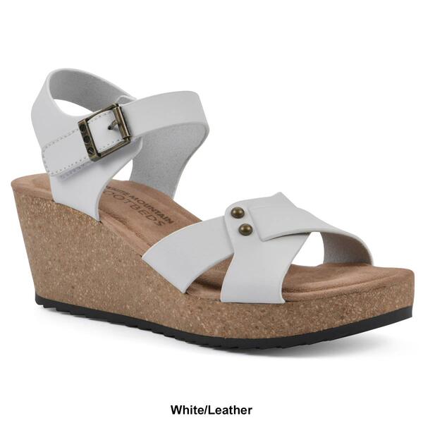 Womens White Mountain Prezo Wedge Sandals