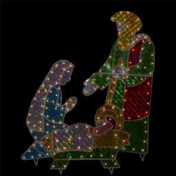 Northlight 3pc. Holographic Christmas Nativity Set Outdoor Décor