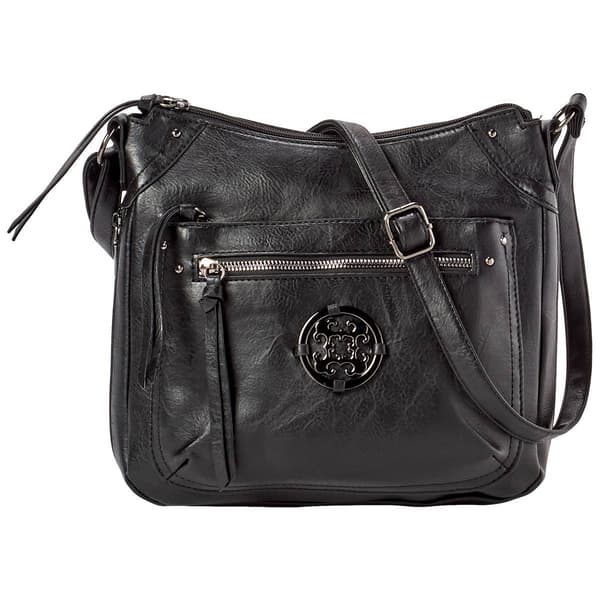 Sam & Hadley Expandable Crossbody w/ Medallion - image 