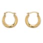 10kt. Yellow Gold Round Swirl Hoop Earrings - image 1