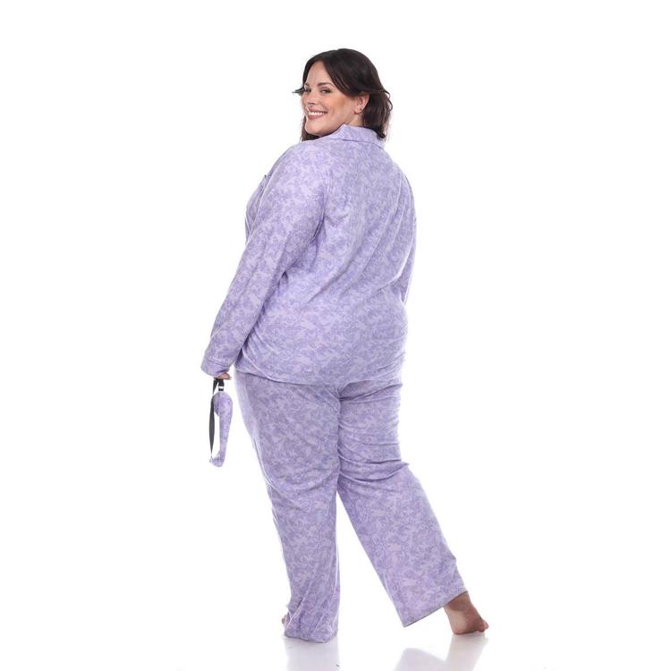 Plus Size White Mark 3pc. Pajama Set
