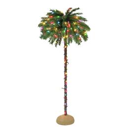 Puleo International 6ft. Pre-lit Incandescent Light Palm Tree
