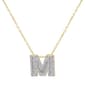 Gianni Argento 14kt. Gold 1/10ctw. Diamond Initial M Pendant - image 1