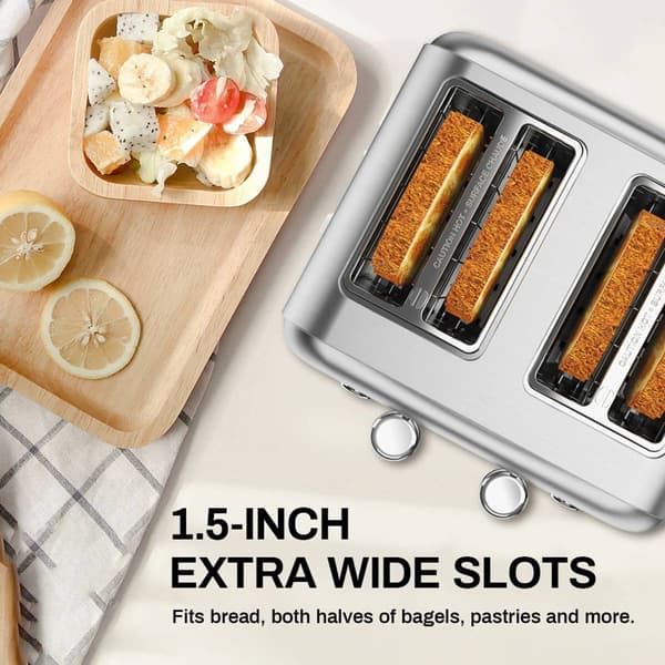 Ramjoy 4-Slice Stainless Steel Toaster