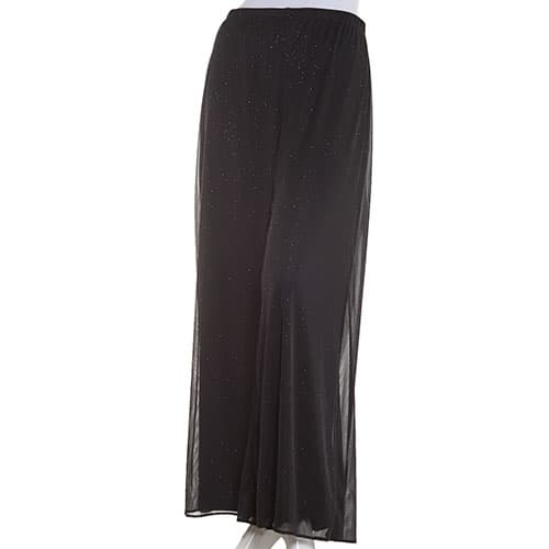 Womens MSK Wide Leg Glitter Mesh Layered Pants