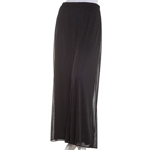 Womens MSK Wide Leg Glitter Mesh Layered Pants - image 