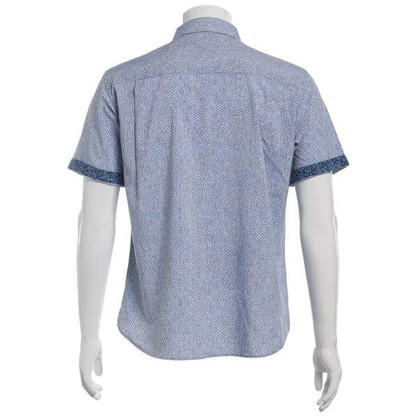 Mens Campia Short Sleeve Poly Spandex Button Down Shirt - Copen