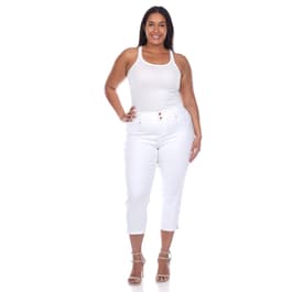 Plus Size White Mark Capri Jeans