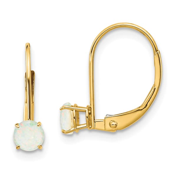 Gemstone Classics&#40;tm&#41; 14kt. Gold Opal Drop Earrings - image 