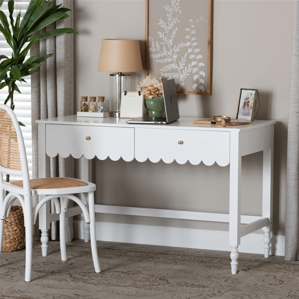 Baxton Studio Roni Writing Desk with Drawers