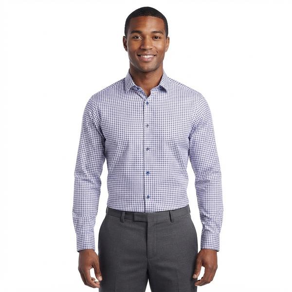 Mens Tom Baine Slim Fit Long Sleeve Gingham Dress Shirt