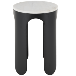 9th & Pike(R) Modern Black Metal Accent Table
