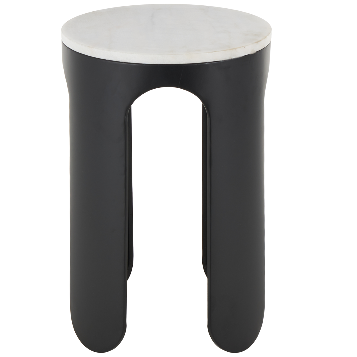 9th & Pike(R) Modern Black Metal Accent Table
