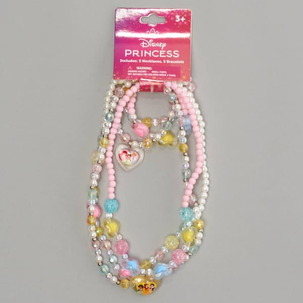 Girls Disney Princess 6pc. Beaded Necklace & Bracelet Set - image 