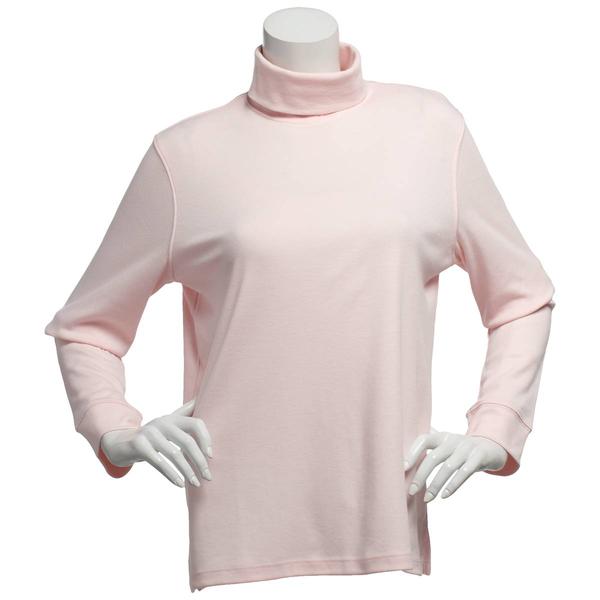 Womens Hasting & Smith Long Sleeve Solid Turtleneck Tee