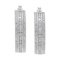 Gianni Argento Diamond and Cubic Zirconia Baguette Hoop Earrings - image 1