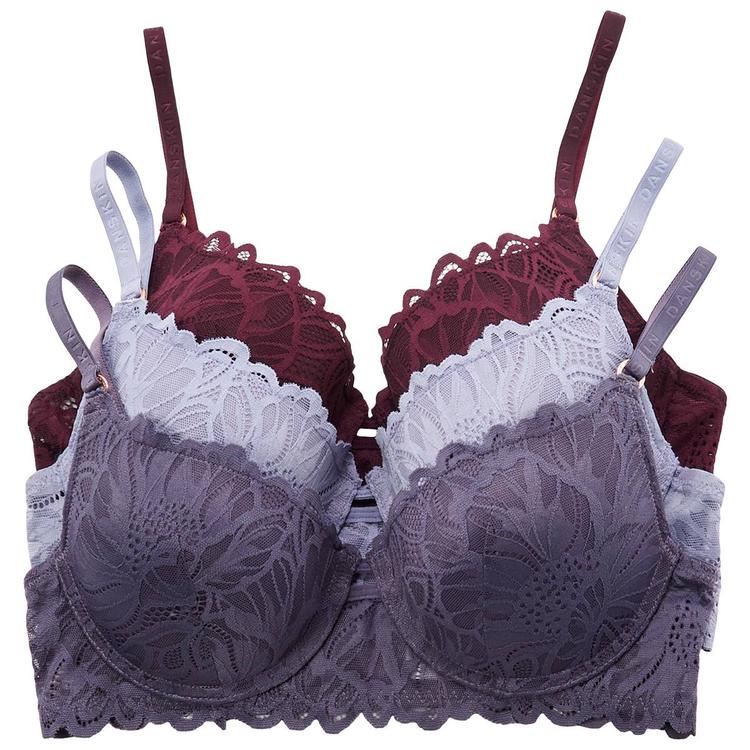 Womens Danskin 3Pk Lace Bra W/ Keyhole - DS7477-3PKE