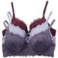 Womens Danskin 3Pk Lace Bra W/ Keyhole - DS7477-3PKE - image 1