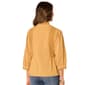 Womens Democracy Crocheted Lace Inset Solid Woven Blouse - image 3