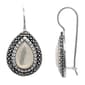 Marsala Silver Plated Marcasite & Mother of Pearl Earrings - image 1