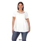 Plus Size White Mark Crisscross Neckline Short Sleeve Tunic - image 8