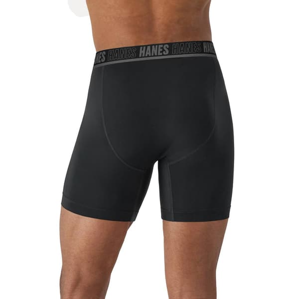 Mens Hanes Ultimate® Moves Xtemp 3pk. Boxer Briefs - Black