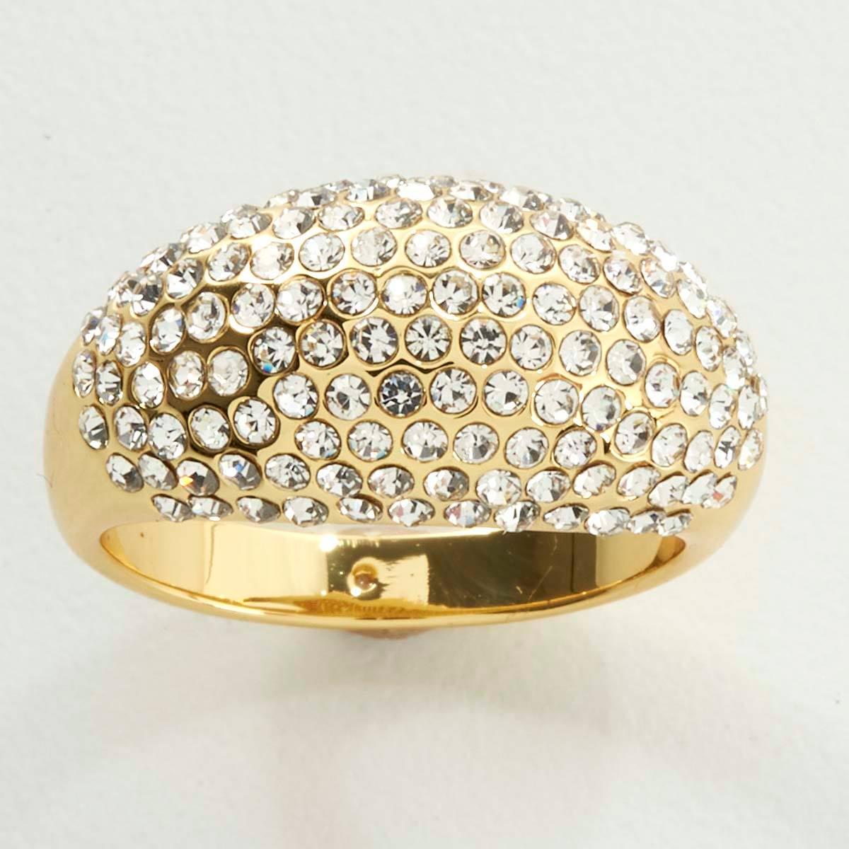 Ashley Cooper™ Gold Crystal Pave Dome Band Ring