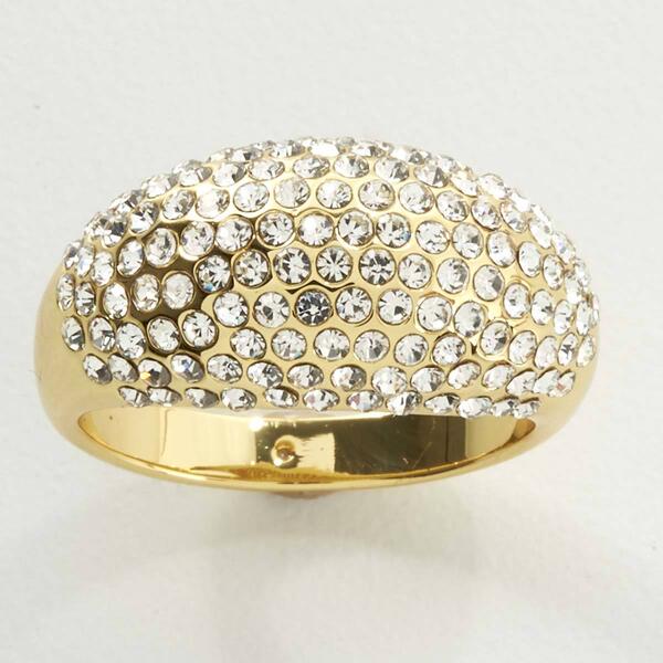 Ashley Cooper&#40;tm&#41; Gold Crystal Pave Dome Band Ring - image 