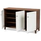 Baxton Studio Coolidge 8 Shelf Wood Shoe Storage Cabinet - image 2