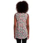 Womens Notations Sleeveless Floral Pleat Split Neck Blouse - image 2