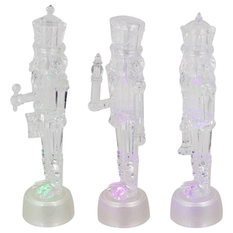Northlight Seasonal LED Icy Crystal Nutcrackers - Set of 3