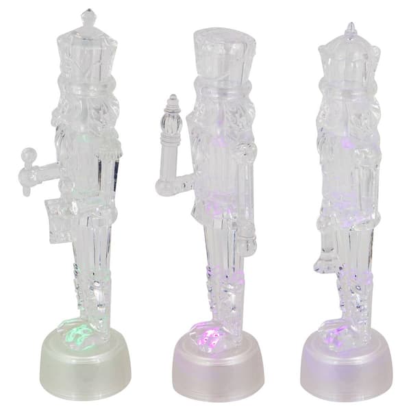 Northlight Seasonal LED Icy Crystal Nutcrackers - Set of 3