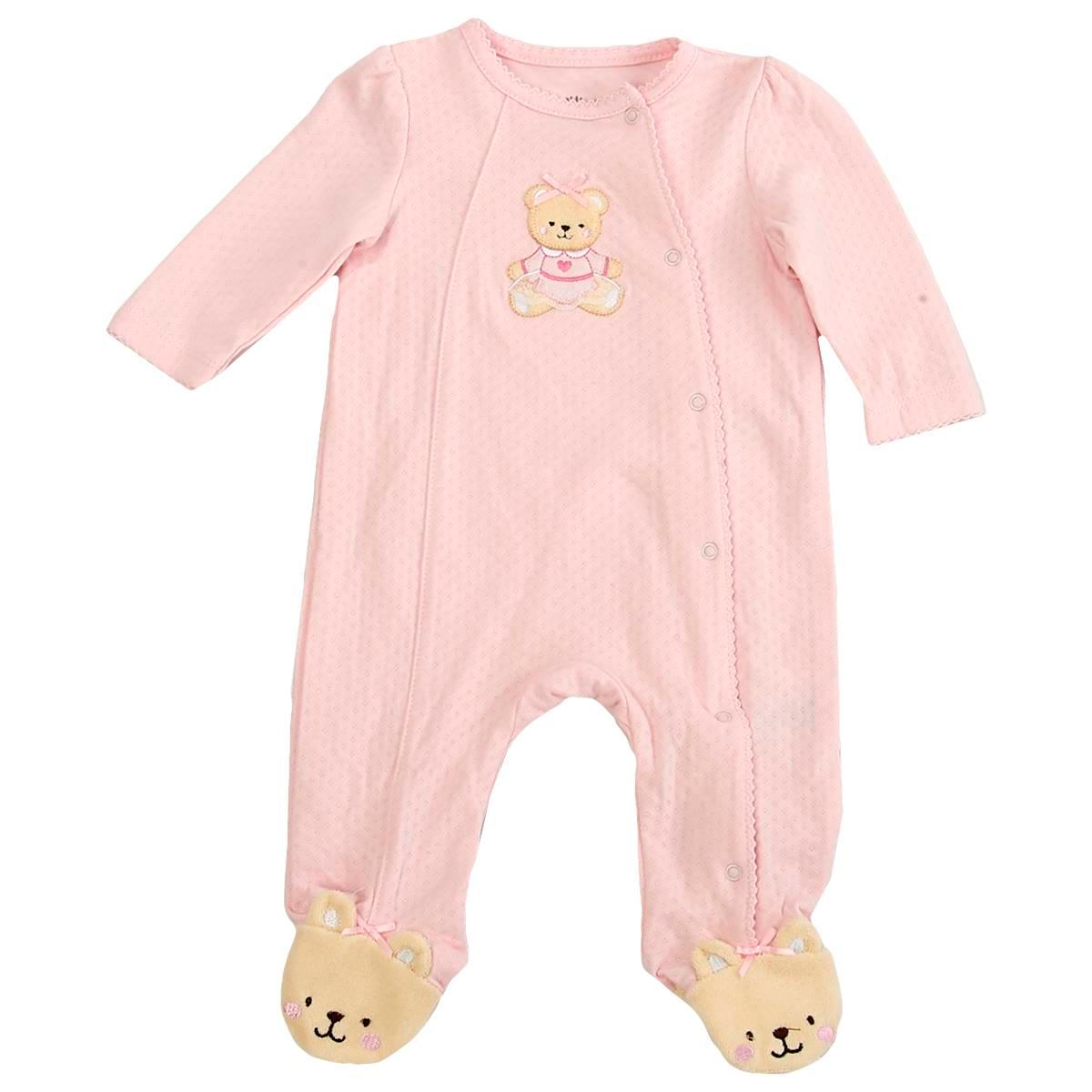 Baby Girl (NB-9M) Little Me® Sweet Bear Girl Footie Sleeper