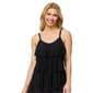 Womens Island Waves Soild Tiered Tankini Swim Top - image 1