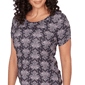 Petite Emaline Key Items Ruched Short Sleeve Jacquard Blouse - image 5