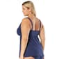 Plus Size Beach House Twist Front Underwire Tankini Swim Top - image 2