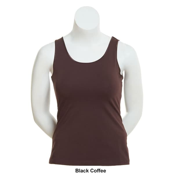 Plus Size Preswick &amp; Moore Solid Knit Satin Trim Tank Top