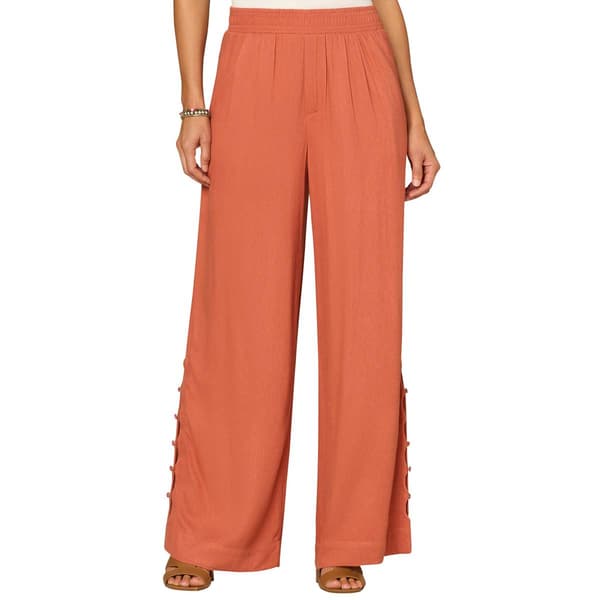 Womens Democracy Skyrise Pleated Wide Leg Glider Dye Cut Side - image 