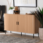 Baxton Studio Lucia Fluted Wood Sideboard Cabinet - image 8