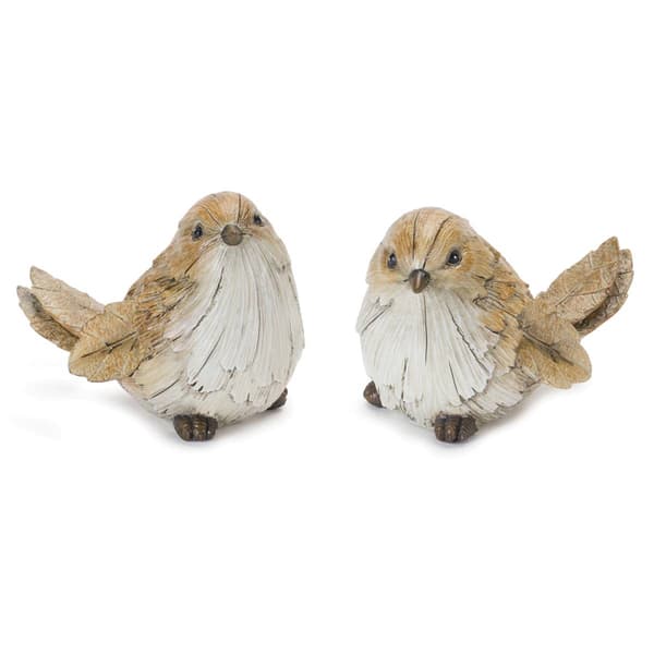 Melrose Carved Leaf Bird Figurine - Set of 2 - image 