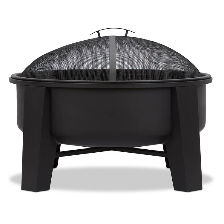 Real Flame Forsyth 35in. Round Steel Wood Burning Fire Pit