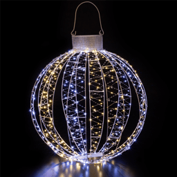 Northlight LED Warm & Cool White 3D Ornament Christmas Yard Décor
