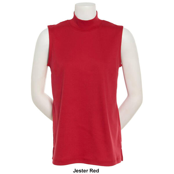 Petite Hasting & Smith Solid Sleeveless Mock Neck Top