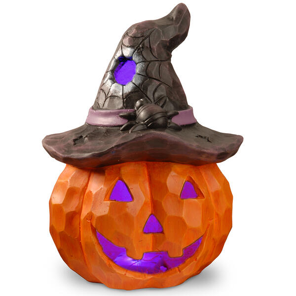 National Tree 14 in. Lighted Halloween Jack-O-Lantern - image 